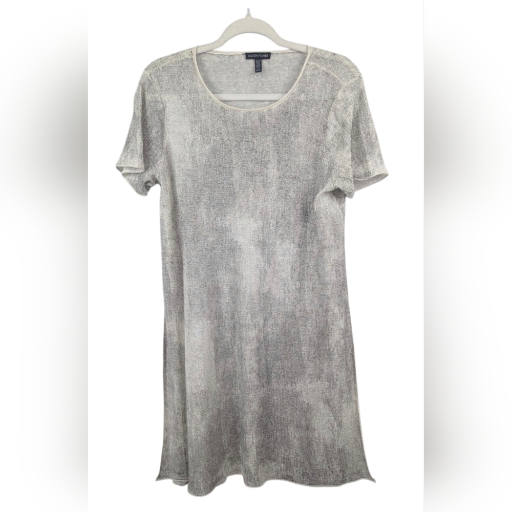 Eileen Fisher Tunic Size Extra Small Sheer With High Side Slits Shimmery